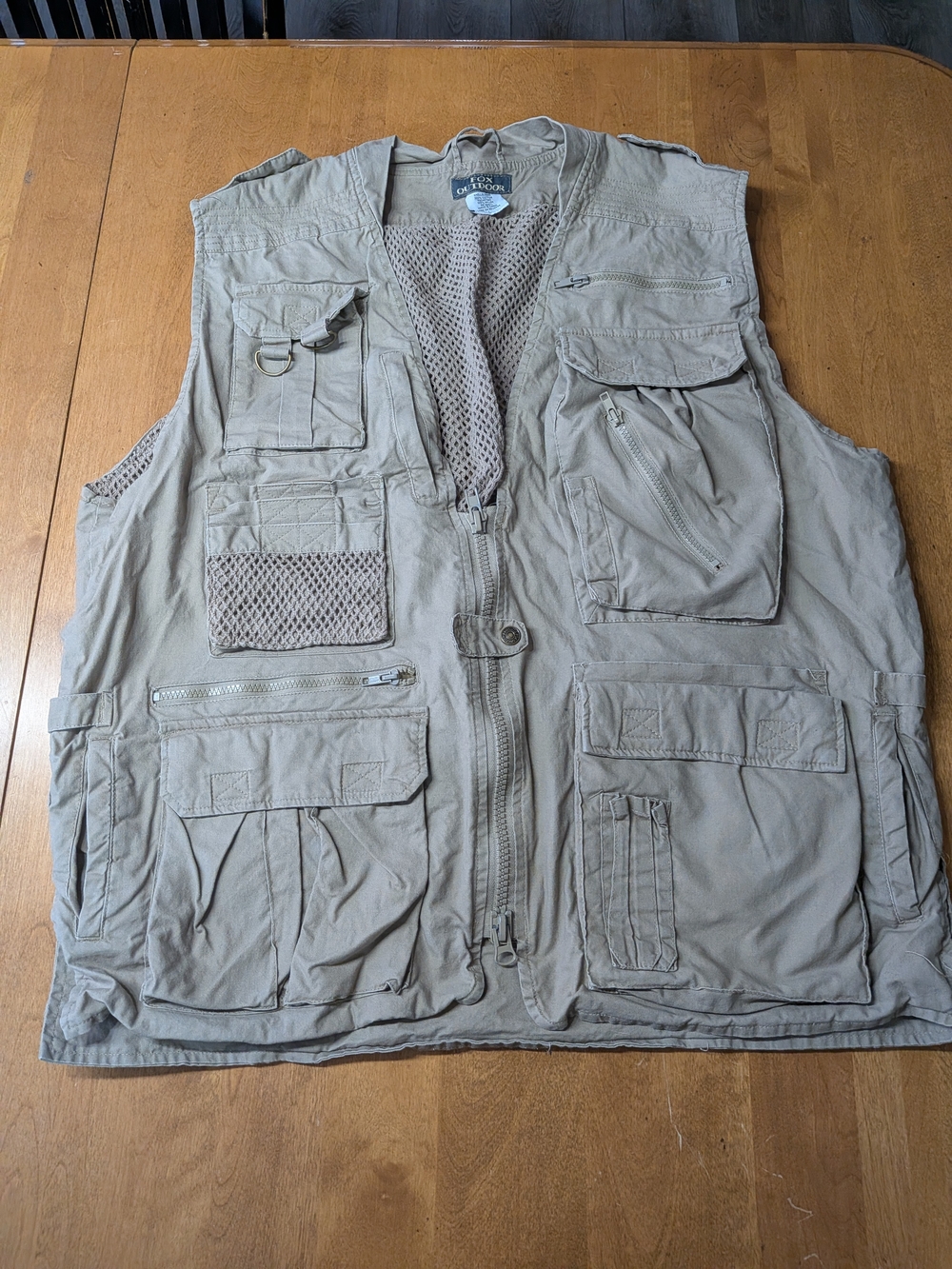 Fox Outdoor Tan Multi-Pocket Fishing Vest